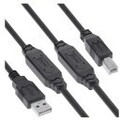 InLine USB 2.0 Aktiv-Kabel USB-A Stecker zu USB-B 20m Strom/Netzteil 20 m (34513A)
