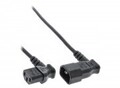 InLine Spannungsversorgungs-Verl&auml;ngerungskabel IEC 60320 C13 gewinkelt bis C14 1.8 m