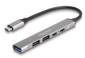 Delock 4 Port Slim USB Type-C Hub mit 1 x 10 Gbps Typ-A+ 2 2.0+ 1 (64298)