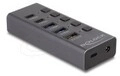 Delock USB 5 Gbps Hub mit 2 x Typ-A und 2 Type-C Buchse 1 Schnellladeport+...