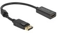 Delock Adapter DisplayPort 1.2 Stecker zu HDMI Buchse 4K Passiv schwarz