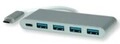 ROLINE USB3.2 Gen1 Hub 4x A TypC USB-Kabel mit PD (14.02.5061)