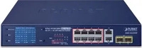 Planet GSD-1222VHP, Planet 8-Port 10/100/1000T 802.3at PoE+ 2-Port+ 1000X SFP...