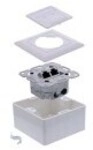 InLine Cat.6A Anschlussdose 2x RJ45 Buchse RAL9010 wei&szlig; Die Cat. 6A mit Buchsen wird