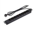 VALUE 19 "-Steckdosenleiste 1 HE 8fach 3m Zuleitung Steckdosenleiste 3 m Rack-Modul