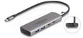 Delock USB 10 Gbps 2 Port Typ-A+ 2 Type-C Hub mit Anschluss und (64299)