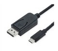 ROLINE Adapterkabel USB Typ C-DP 1m v1.4 8K60Hz ST/ST Digital/Daten