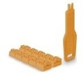 Lindy RJ45 Port Schl&ouml;sser Orange 10 Stck+ 1 Schl&uuml;ssel Blockieren Ports gegen