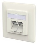 METZ CONNECT E-DAT C6A IDC UP reinwei&szlig; 2-Port (130D381002-I)