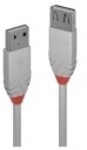 Lindy USB 2.0 Typ A Verl&auml;ngerungskabel 0.5m Kabel Digital/Daten 0,5 m Grau (36711)