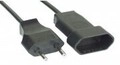 InLine Stromkabel Eurostecker W bis M 3 m Schwarz (16683S)