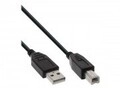 InLine USB-Kabel USB Typ B M bis M 2.0 30 cm Schwarz (34503X)
