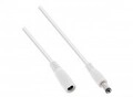 InLine DC Verl&auml;ngerungskabel Stecker/Buchse 5.5x2.1mm weiss 2m 2 m (26802E)