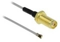 Delock HF Antennenkabel SMA Buchse zum Einbau zu MHF 4 Stecker 0.81 35 cm