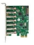 InLine Schnittstellenkarte 7x USB-A 3.2 Gen.1 PCIe mit SATA Stromanschluss Diese