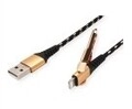 ROLINE Gold Lightning-Kabel Lightning M bis USB M 1 m f&uuml;r Apple iPad/iPhone/iPod
