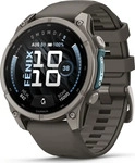 Garmin 010-04762-01, Garmin fenix 9 Kieselgrau/Titan Silikon Armband Smart Watch
