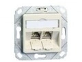METZ CONNECT C6A Module 2 Port 180&deg; UPk Anschlussdose Unterputz RJ-45 X 2 Pure White