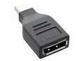 InLine DisplayPort Adapter mini Stecker auf Buchse 4K/60Hz schwarz Schwarz (17196B)