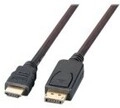 EFB Elektronik DisplayPort/HDMI Kabel FullHD A-A St-St 2.0m schwarz