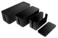 LogiLink Kabelbox 3er Set schwarz Schwarz (KAB0077)