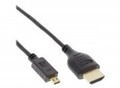 InLine HDMI mit Ethernetkabel M bis mikro M 30 cm Dreifachisolierung Schwarz geformt