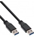 InLine USB 3.0 Kabel A an A schwarz 0,3m Kupfer Schwarz (35203)