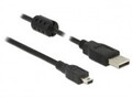 Delock USB-Kabel USB M bis Mini-USB Typ B M 2.0 50 cm Schwarz (84911)