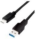 LogiLink USB-Kabel USB Typ A M bis USB-C M umkehrbar 3.2 Gen 1 3 A 3 m Schwarz