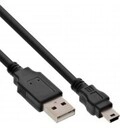 InLine USB 2.0 Mini-Kabel A Stecker an Mini-B 5pol. schwarz 0,3m Schwarz...