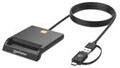 Manhattan Chipkartenleser mit USB-C USB-A Kombo-Stecker Typ C (102759)