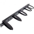 InLine 19 " Kabelf&uuml;hrungspanel 5 Kunststoffb&uuml;gel abnehmbar RAL 9005 schwarz Schwarz