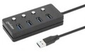 Manhattan 4-Port USB 3.0 Typ-A Hub USB-A-Stecker auf vier USB-A-Buchsen 5 Gbit/s
