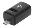 Manhattan 3-Port USB 3.0 2.0 USB-C Stecker auf 3xA-Buchse Digital/Daten (180993)