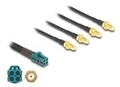 Delock Kabel Mini FAKRA Z Buchse quad zu 4 x SMA A-Typ (90127)