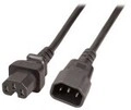 EFB Elektronik Warmger&auml;teverl&auml;ngerung C14 180&deg; C15 schwarz 2 m 3 x 0.75 mm&sup2; 2 m