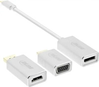 inline 64109S, InLine USB Display Konverter Set 6-in-1 Typ-C Stecker zu DisplayPort