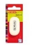 Herlitz Radierer oval wei&szlig; Kautschuk eraser caoutchouc shape for graphite (10314532)