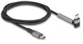 Delock USB 2.0 Kabel Type-C Stecker zu gewinkelt mit St&auml;nderfunktion PD 3.0 60