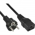 InLine Stromkabel CEE 7/7 M bis IEC 60320 C19 16A Wechselstrom 250 V 1 m Schwarz