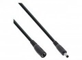 InLine DC Verl&auml;ngerungskabel Stecker/Buchse 4.0x1.7mm AWG 18 schwarz 1 m (26901C)