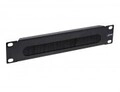 InLine 10 " Kabel Durchf&uuml;hrungsplatte mit B&uuml;rste 1HE RAL 9005 schwarz