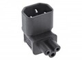 InLine Netzadapter IEC 60320 C14 / C5 oben/unten gewinkelt 3pol. Kaltger&auml;te /