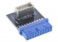 InLine USB 3.0 zu 3.1 Frontpanel Key-B Adapter intern Digital/Daten (33446C)