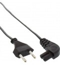 InLine Netzkabel Netzstecker auf Euro 8 C7 Stecker gewinkelt 0,3m 0,3 m (16650Z)