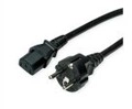 VALUE Netzkabel CEE7/7 gerade+ IEC-C13 gerade 0.6m Strom/Netzteil 0,6 m m IEC Schwarz