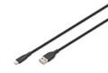 DIGITUS USB Silicone charging cable USB-A Lightning 1m 2.0 12W black Kabel
