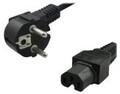 LogiLink Stromkabel IEC 60320 C15 bis CEE 7/7 S 2 m 90&deg; Stecker Schwarz (CP105)