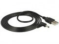 Delock Stromkabel Gleichstromstecker 3,5 x 1,35 mm M bis USB nur Strom M 1.5 m 90&deg;