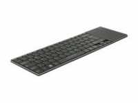 Delock Smart TV Tastatur mit Touchpad kabellos 2,4 GHz Deutsch Schwarz retail (12454)